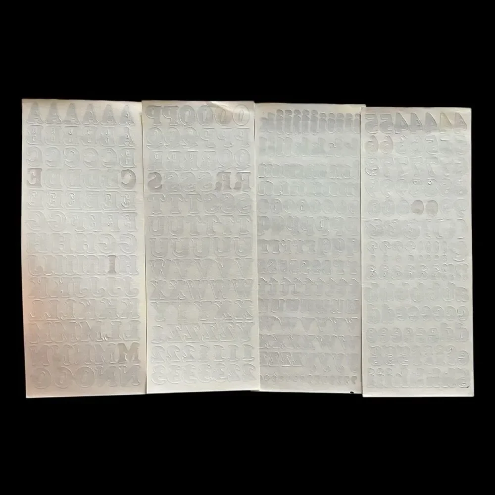 Scrapbooking Alphabet Sticker Lot 11 Incomplete Sheets Alphabitties and More - Picture 15 of 16